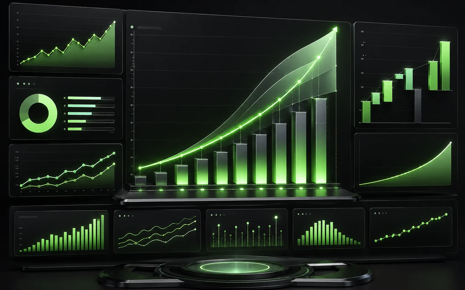 Representación conceptual de crecimiento